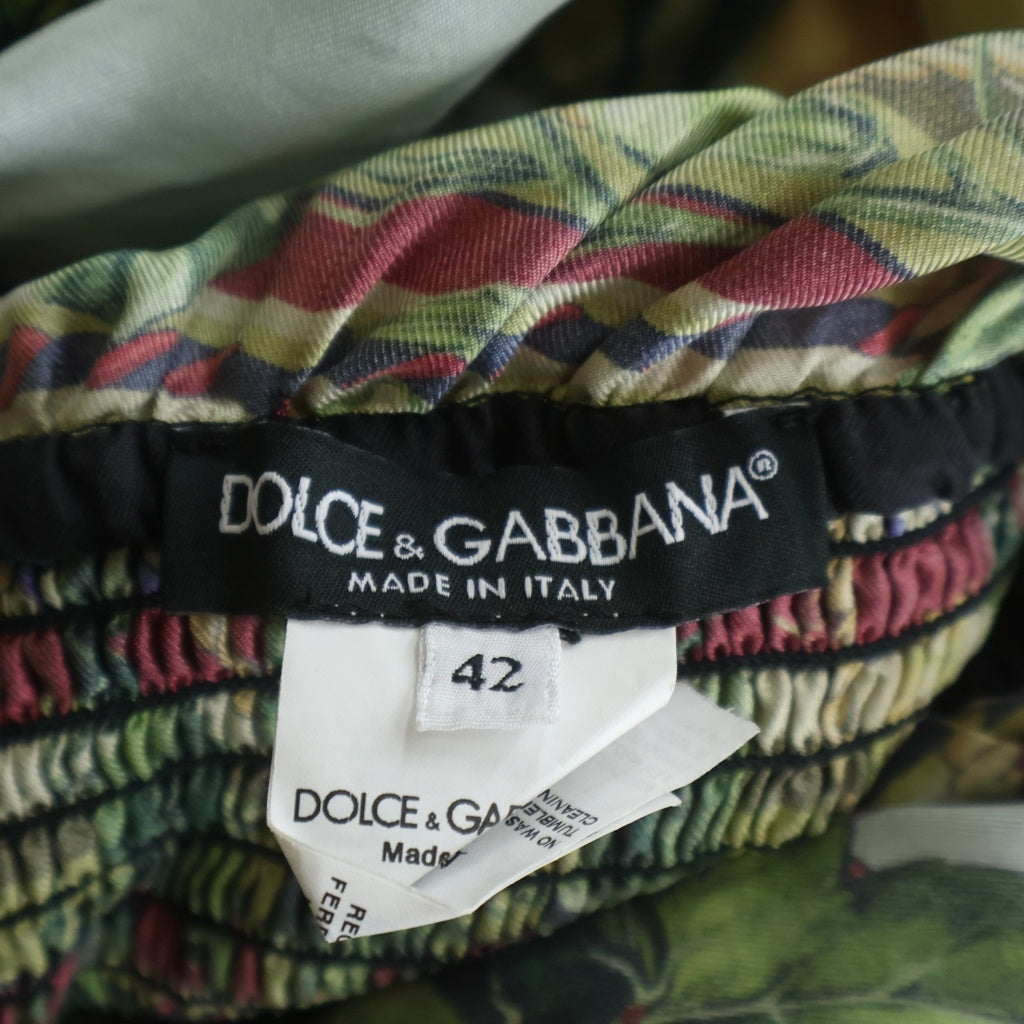 DOLCE & GABBANA(ドルチェアンドガッバーナ) 総柄ロングワンピース マルチカラー #42 DDF6J8ST-GDV90-90H レディース