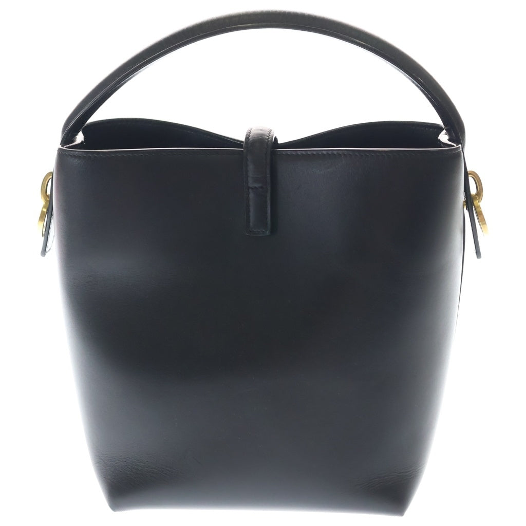 SAINT LAURENT PARIS(サンローランパリ) バケット 2WAYハンドバッグ ショルダーバッグ ブラック レザー 749036 ゴールド金具 レディース