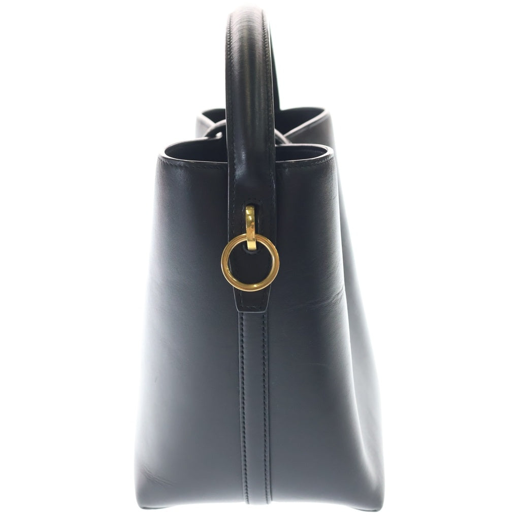 SAINT LAURENT PARIS(サンローランパリ) バケット 2WAYハンドバッグ ショルダーバッグ ブラック レザー 749036 ゴールド金具 レディース