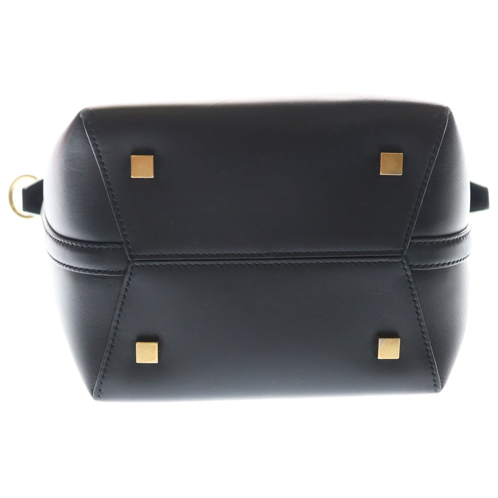 SAINT LAURENT PARIS(サンローランパリ) バケット 2WAYハンドバッグ ショルダーバッグ ブラック レザー 749036 ゴールド金具 レディース