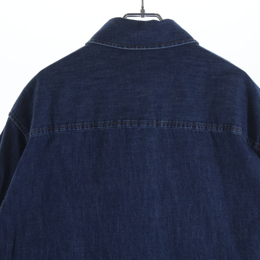VALENTINO GARAVANI(ヴァレンチノガラヴァーニ) Vロゴ シャンブレー デニム 長袖シャツ インディゴ 8B3DB03K9YA レディース