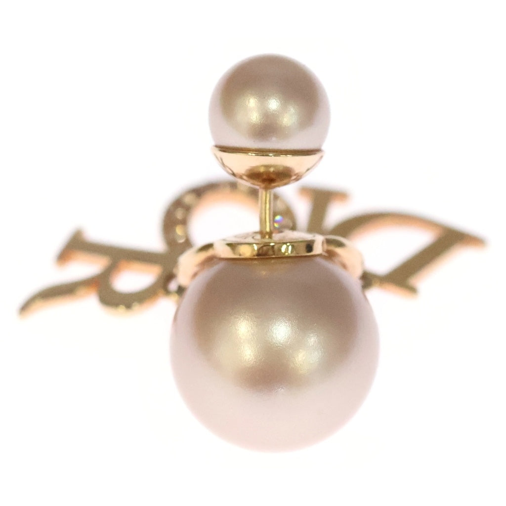 Christian Dior(クリスチャンディオール) Dior Tribales ロゴラインストーン パール ピアス ピンクゴールド E1411TRICY_D12P レディース