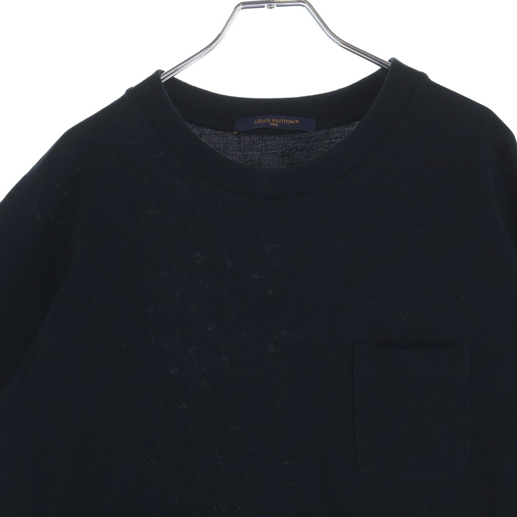 LOUIS VUITTON(ルイヴィトン) 24SS ハーフダミエ 鹿の子ポケットTシャツ ブラック #L RM241Q VHI HJY40W