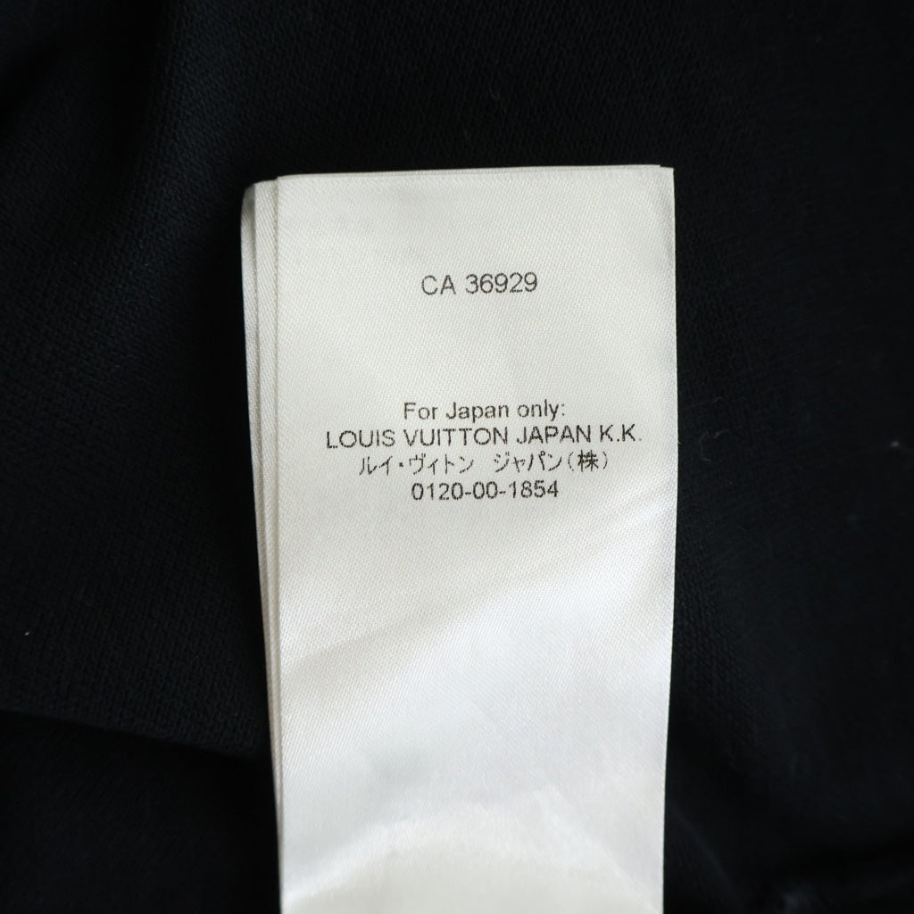 LOUIS VUITTON(ルイヴィトン) 24SS ハーフダミエ 鹿の子ポケットTシャツ ブラック #L RM241Q VHI HJY40W