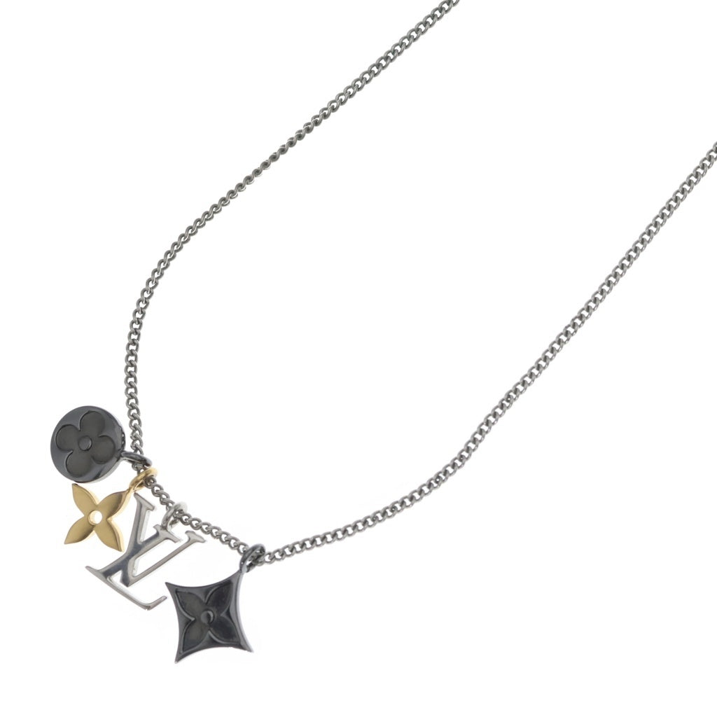 LOUIS VUITTON(ルイヴィトン) インスティンクト ネックレス ペンダント チェーン ゴールド×シルバー M00521 レディース