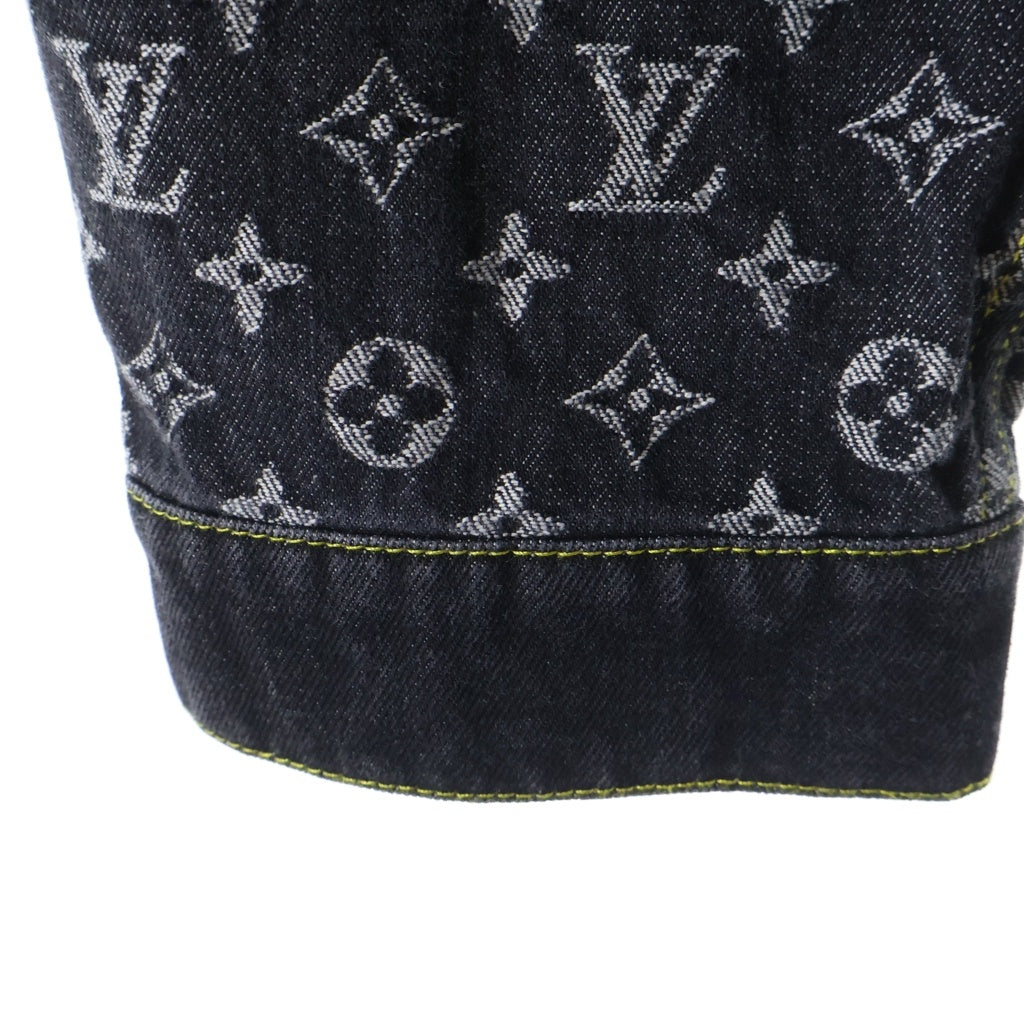 LOUIS VUITTON(ルイヴィトン) 22SS ×NIGO MONOGRAM CRAZY DENIM JACKET ニゴ モノグラム クレイジー ワークウエアデニムジャケット ブラック RM221M UZD HMA20E