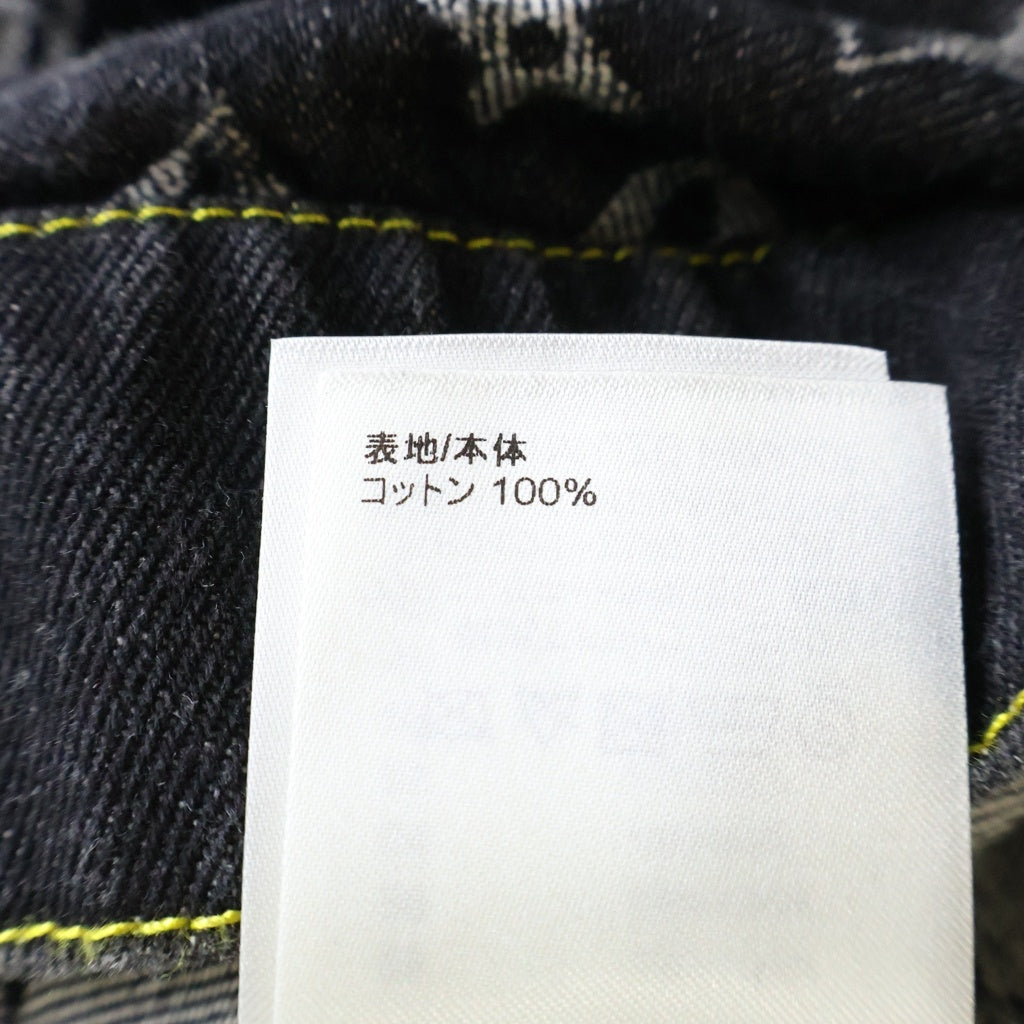 LOUIS VUITTON(ルイヴィトン) 22SS ×NIGO MONOGRAM CRAZY DENIM JACKET ニゴ モノグラム クレイジー ワークウエアデニムジャケット ブラック RM221M UZD HMA20E