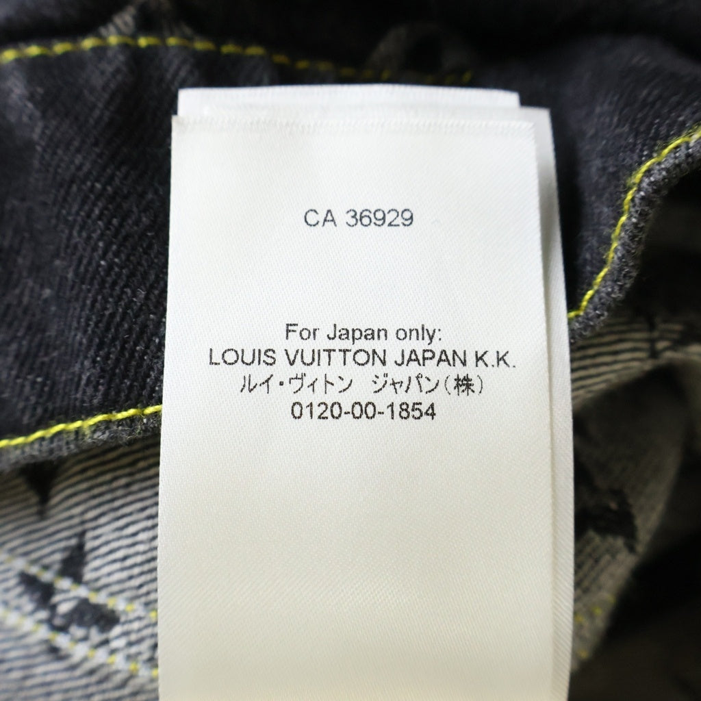 LOUIS VUITTON(ルイヴィトン) 22SS ×NIGO MONOGRAM CRAZY DENIM JACKET ニゴ モノグラム クレイジー ワークウエアデニムジャケット ブラック RM221M UZD HMA20E