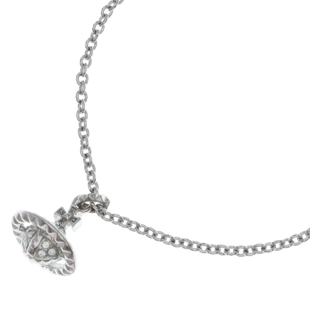Vivienne Westwood(ヴィヴィアンウエストウッド) MAYFAIR SMALL ORB PENDANT ラインストーン メイフェア スモール オーブ ペンダント ネックレス チェーン シルバー レディース