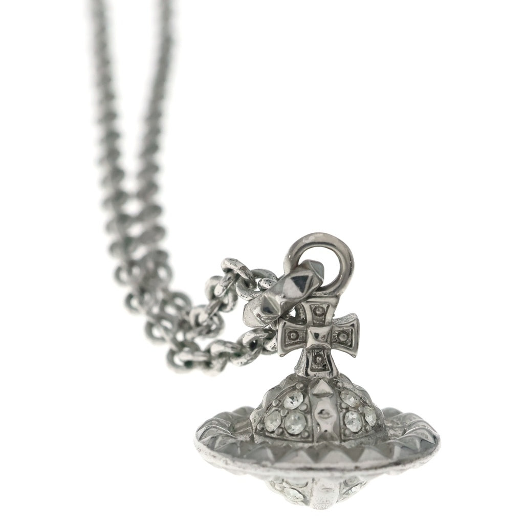 Vivienne Westwood(ヴィヴィアンウエストウッド) MAYFAIR SMALL ORB PENDANT ラインストーン メイフェア スモール オーブ ペンダント ネックレス チェーン シルバー レディース