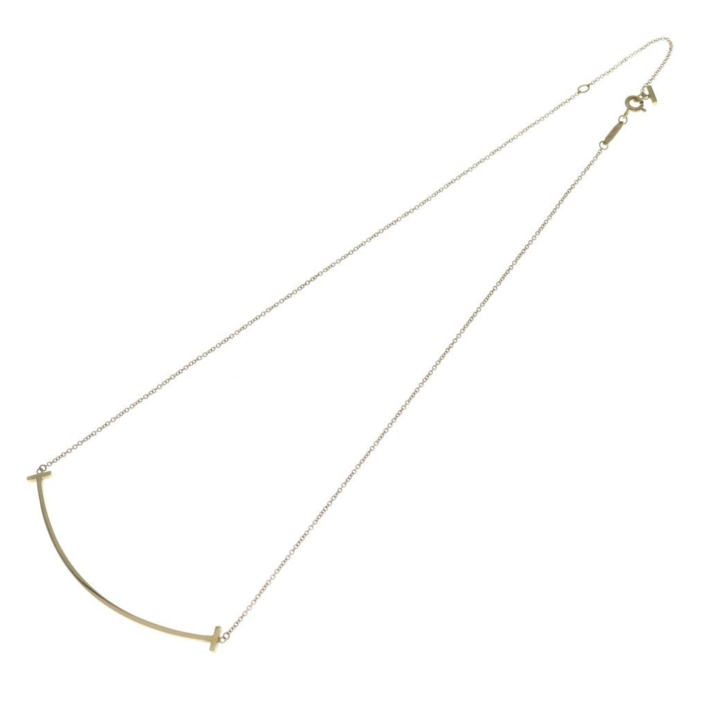 TIFFANY & Co.(ティファニー) Tスマイル ラージ ネックレス ペンダント チェーン イエローゴールド レディース