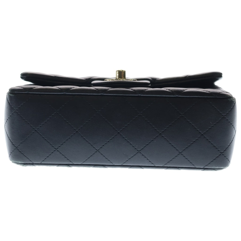 CHANEL(シャネル) マトラッセ ミニ ラムスキン レザー シングルチェーン ショルダーバッグ ゴールド金具 ブラック 30番台 A69900 レディース