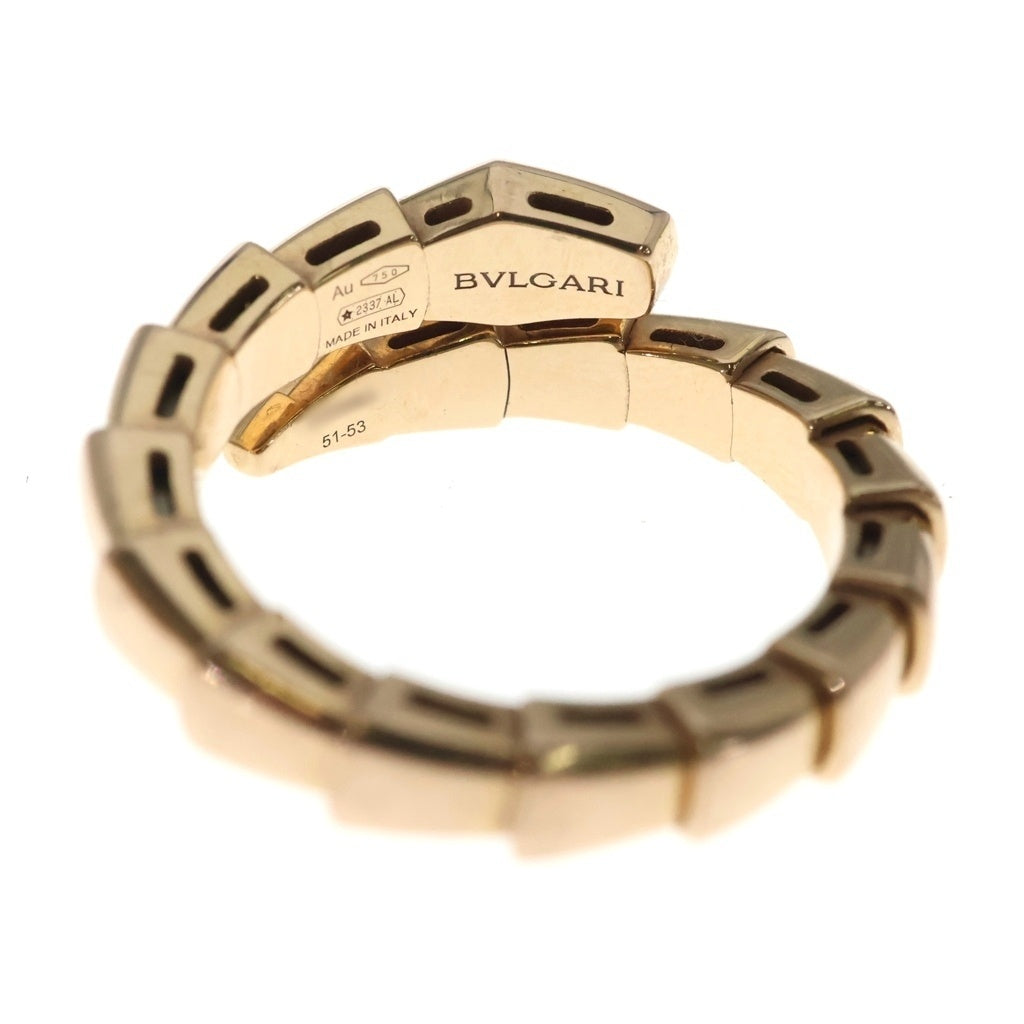 BVLGARI(ブルガリ) セルペンティ ヴァイパー ダイヤ リング 指輪 Au750PG ピンクゴールド