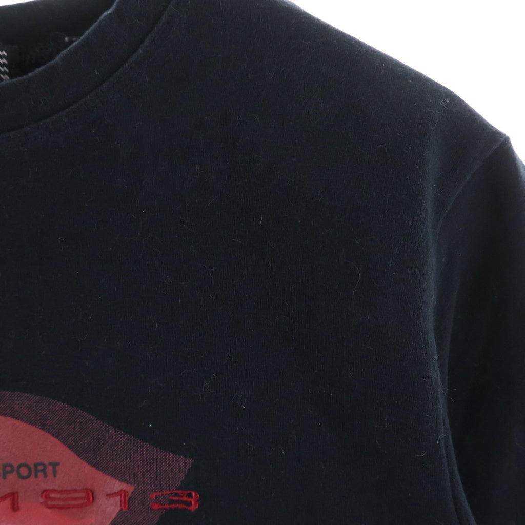 PRADA SPORT(プラダ スポーツ) Lip&Logo Printed Tee リップ ロゴプリント 半袖Tシャツ カットソー コットン ラバーロゴ ブラック レディース