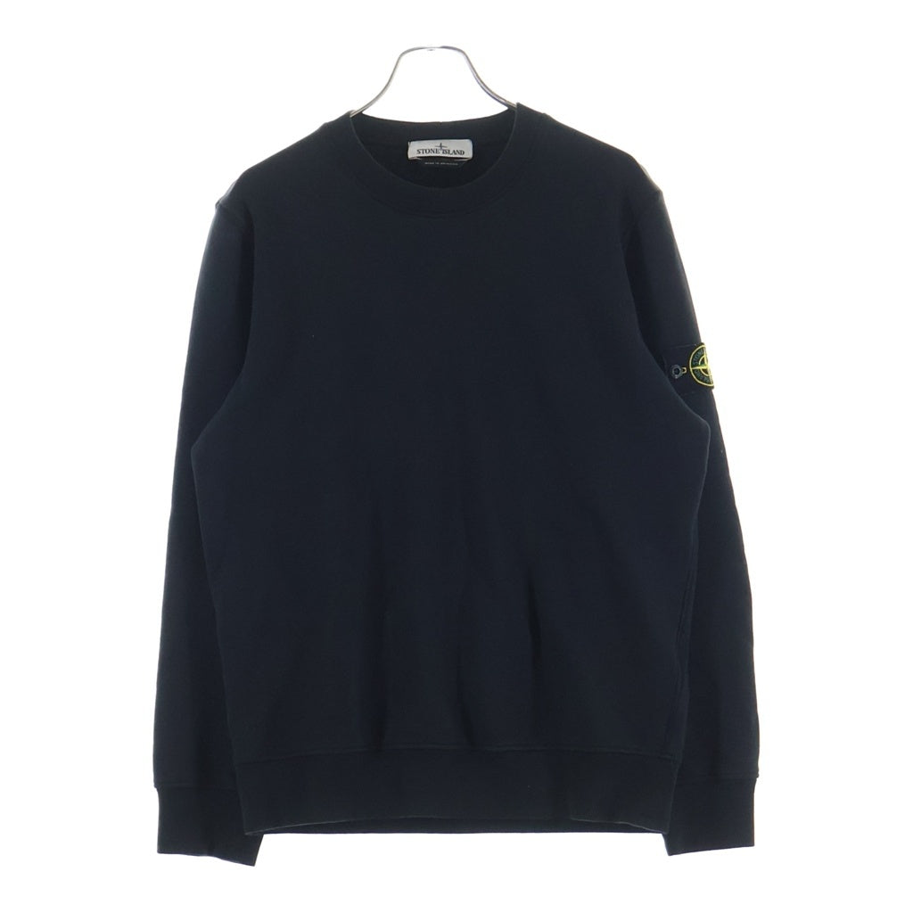 STONE ISLAND(ストーンアイランド) ORGANIC COTTON FLEECE オーガニックコットンフリース クルーネックスウェット ガーメントダイ ブラック K2S156100060S0051