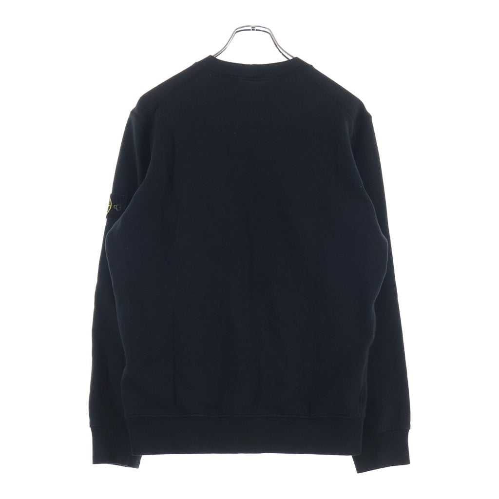 STONE ISLAND(ストーンアイランド) ORGANIC COTTON FLEECE オーガニックコットンフリース クルーネックスウェット ガーメントダイ ブラック K2S156100060S0051