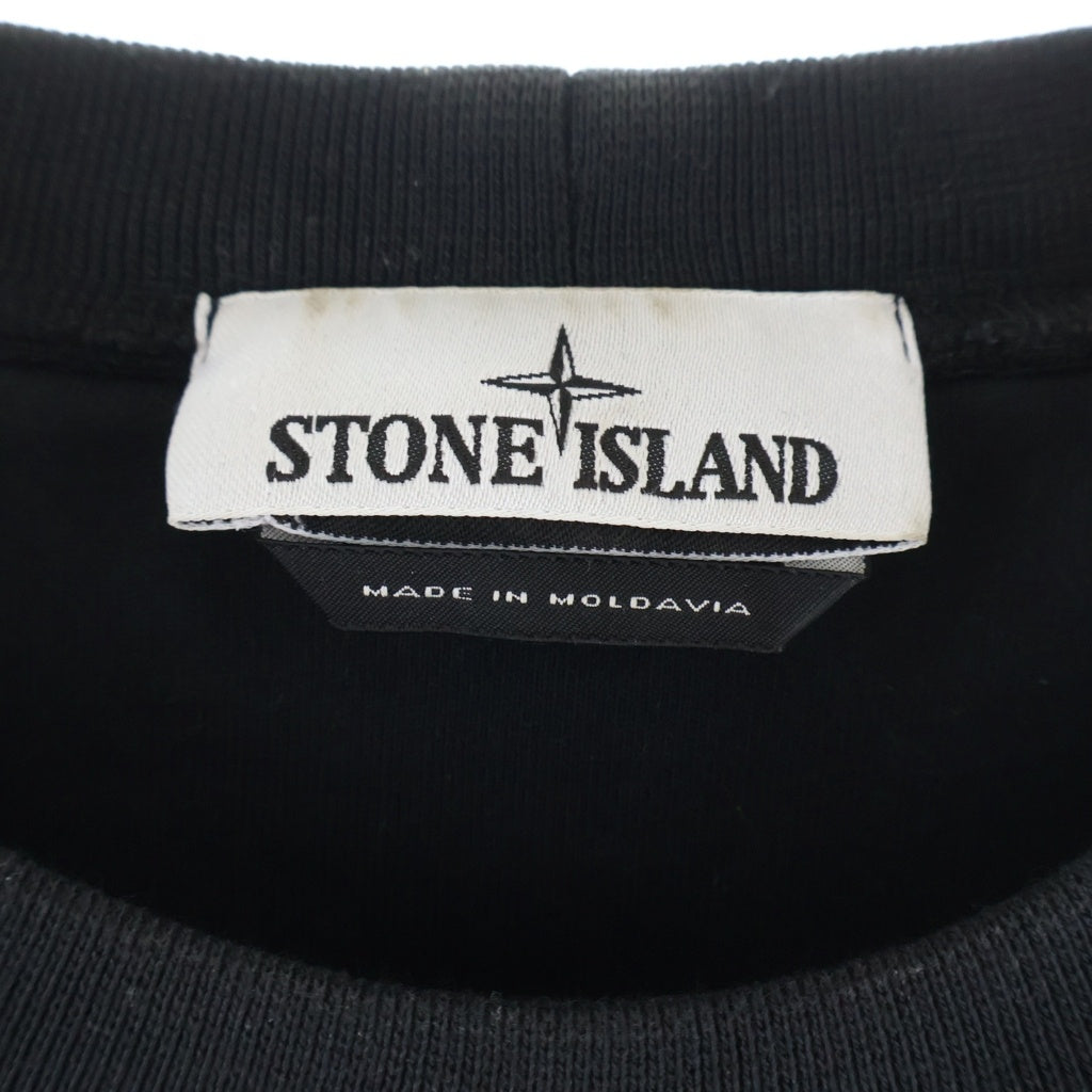 STONE ISLAND(ストーンアイランド) ORGANIC COTTON FLEECE オーガニックコットンフリース クルーネックスウェット ガーメントダイ ブラック K2S156100060S0051