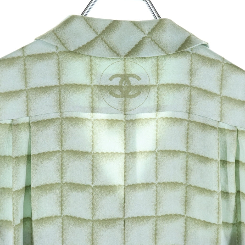 CHANEL(シャネル) 00AW VINTAGE Sleeveless Silk Dress ココマーク ノースリーブ シルクドレス ワンピース ベルト グリーン P16286V090094 レディース