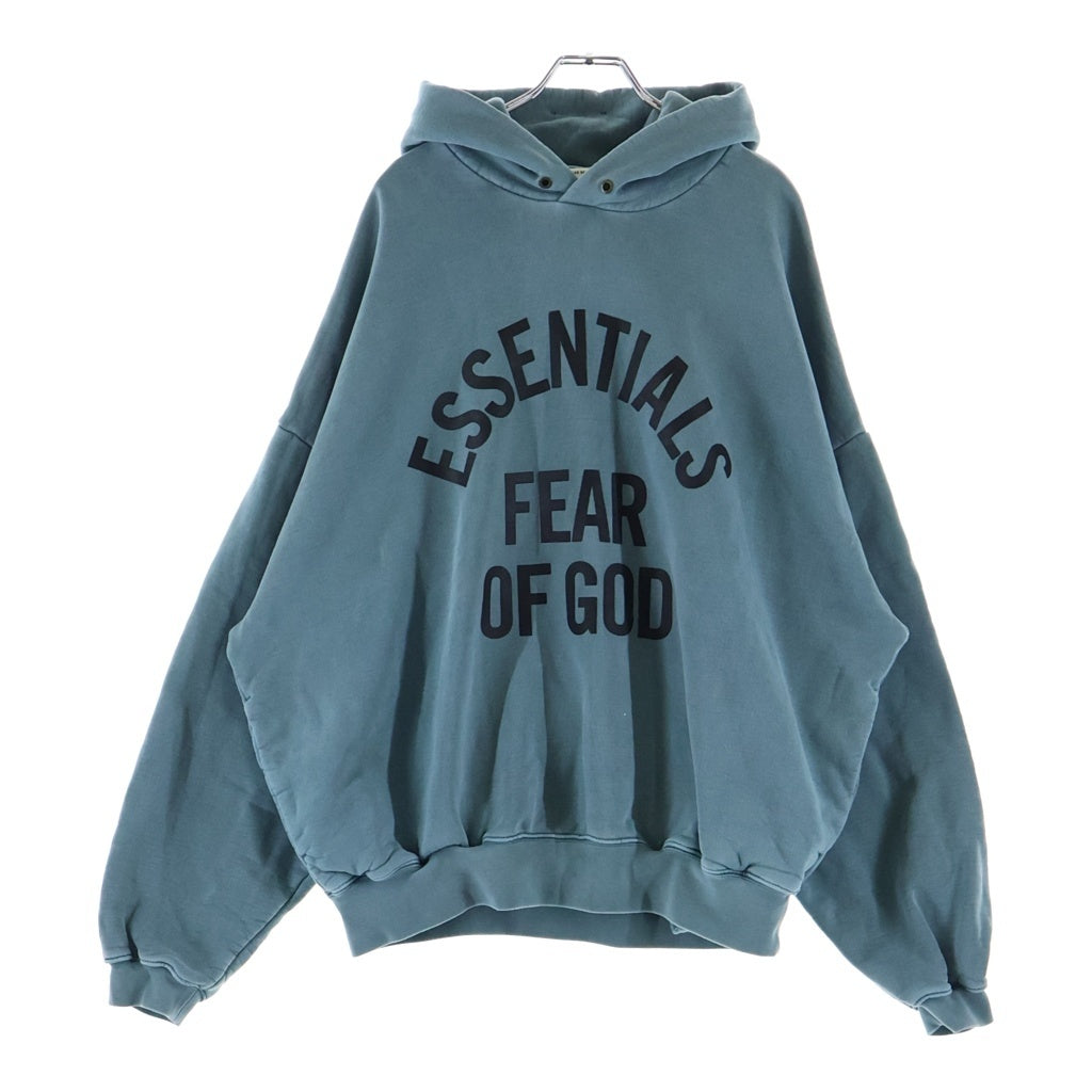 FEAR OF GOD(フィアオブゴッド) 26SS Campus 90s Hoodie フロントプリント プルオーバーフーディー パーカー オーバーサイズ ブルー レディース