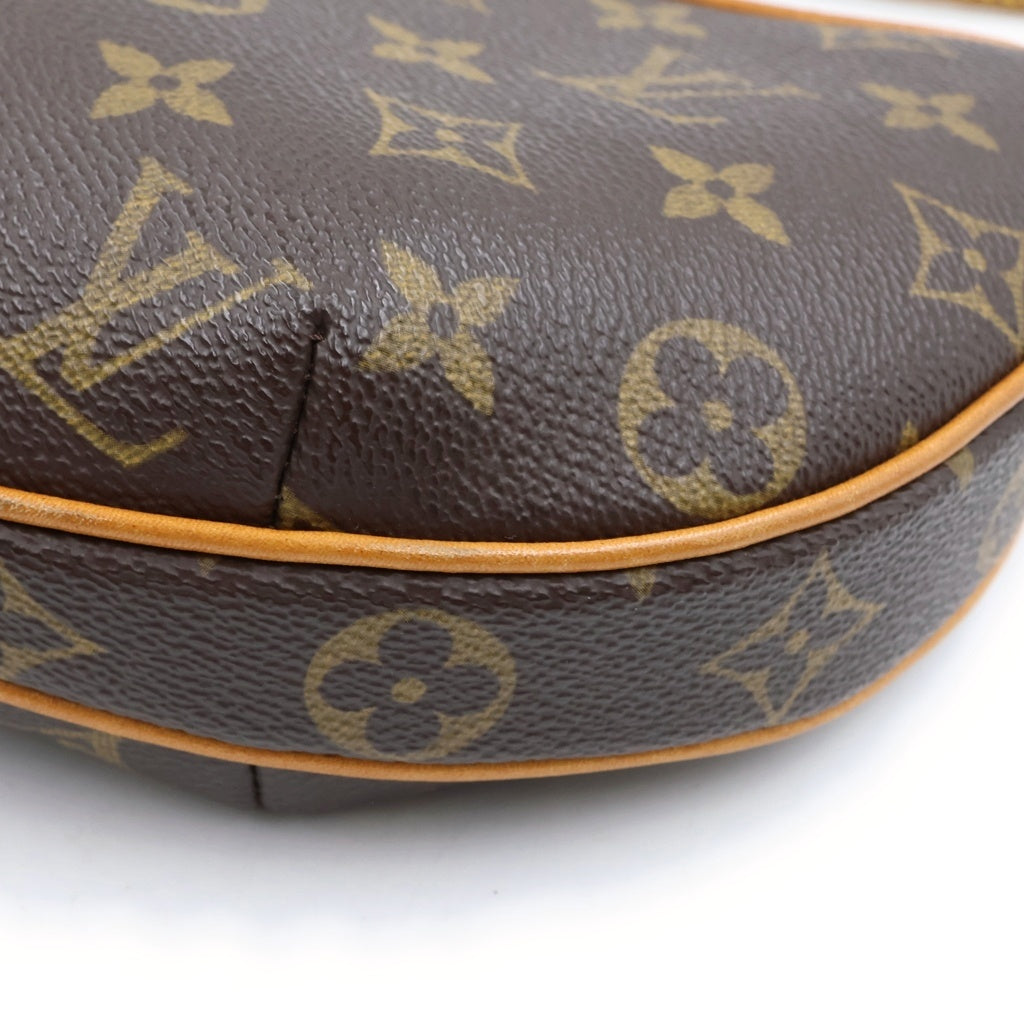 LOUIS VUITTON(ルイヴィトン) モノグラム クロワッサンPM PVC レザー ワンショルダーバッグ ブラウン M51512 レディース