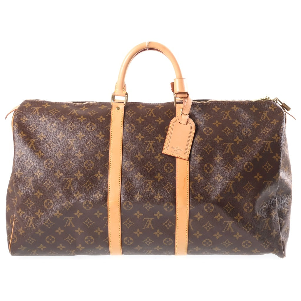 LOUIS VUITTON(ルイヴィトン) モノグラム キーポル55 PVC レザー ハンドバッグ ボストンバッグ ブラウン M41424