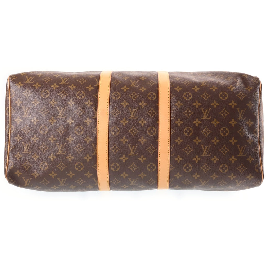 LOUIS VUITTON(ルイヴィトン) モノグラム キーポル55 PVC レザー ハンドバッグ ボストンバッグ ブラウン M41424