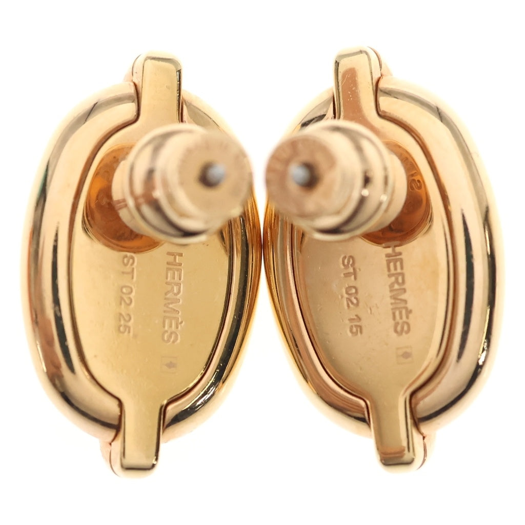 HERMES(エルメス) ミニマイヨン ピアス ピンク×ゴールド GP