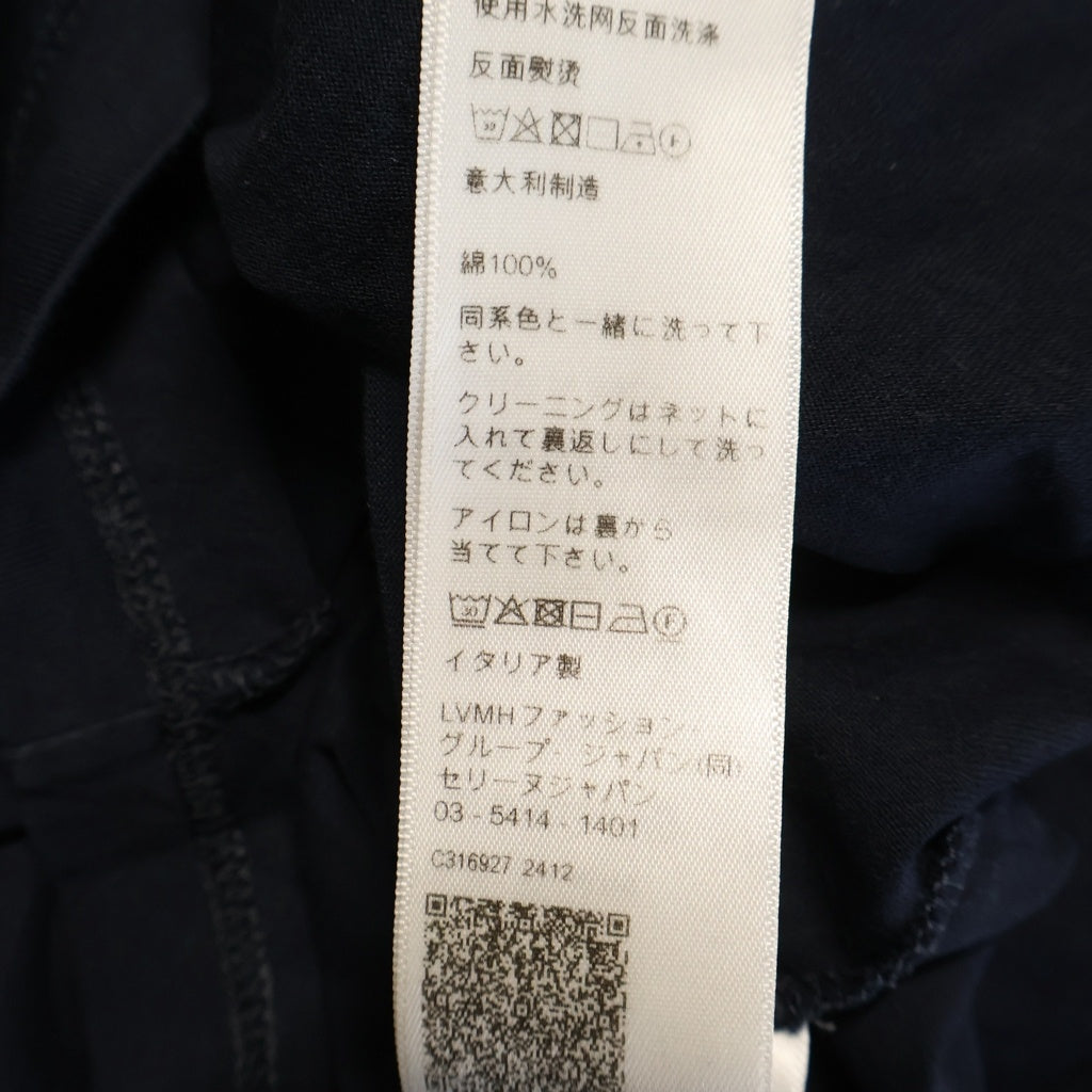 CELINE(セリーヌ) トリオンフロゴ フロッキープリント 半袖Tシャツ カットソー ネイビー レディース 2X14O671Q.07FZ