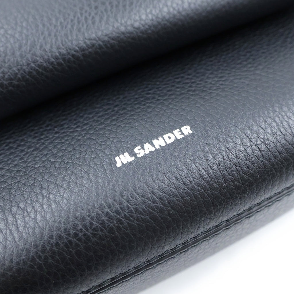 JIL SANDER(ジルサンダー) ENVELOPE MESSENGER MINI エンベロープ メッセンジャー ミニ レザー ショルダーバッグ ブラック