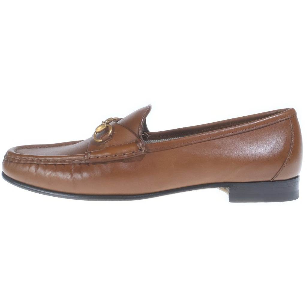 GUCCI(グッチ) Horsebit Loafer ホースビットローファー シューズ 革靴 レザー ゴールド金具 ブラウン レディース