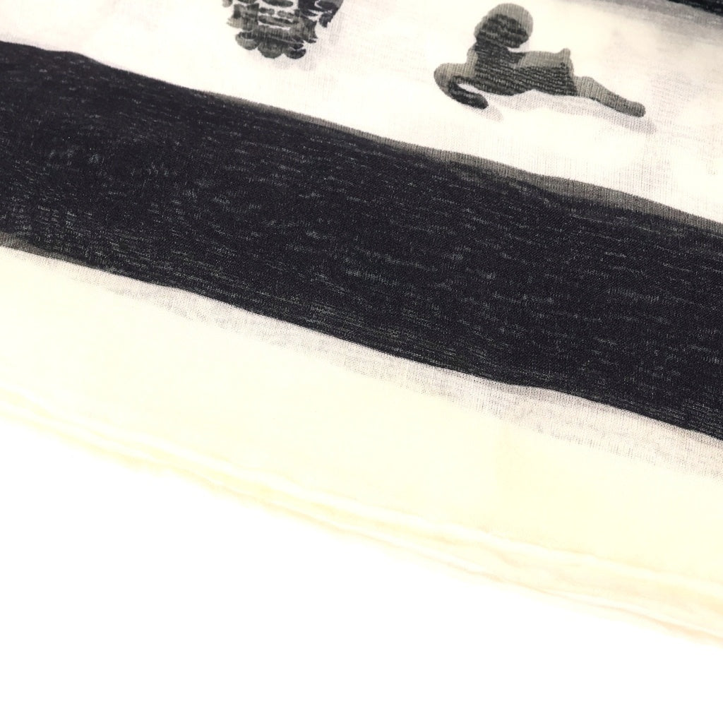 CHROME HEARTS(クロムハーツ) FOTI SILK SCARF フォティプリント シルクスカーフ ブラック/ホワイト