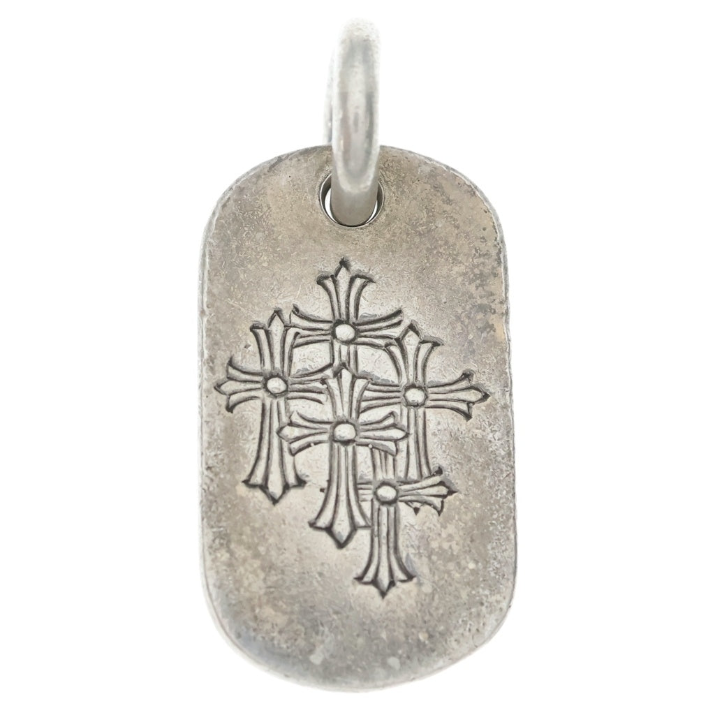 CHROME HEARTS(クロムハーツ) D TAG SML スモールドッグタグ セメタリーエングレイブオールドシルバーネックレストップ シルバー