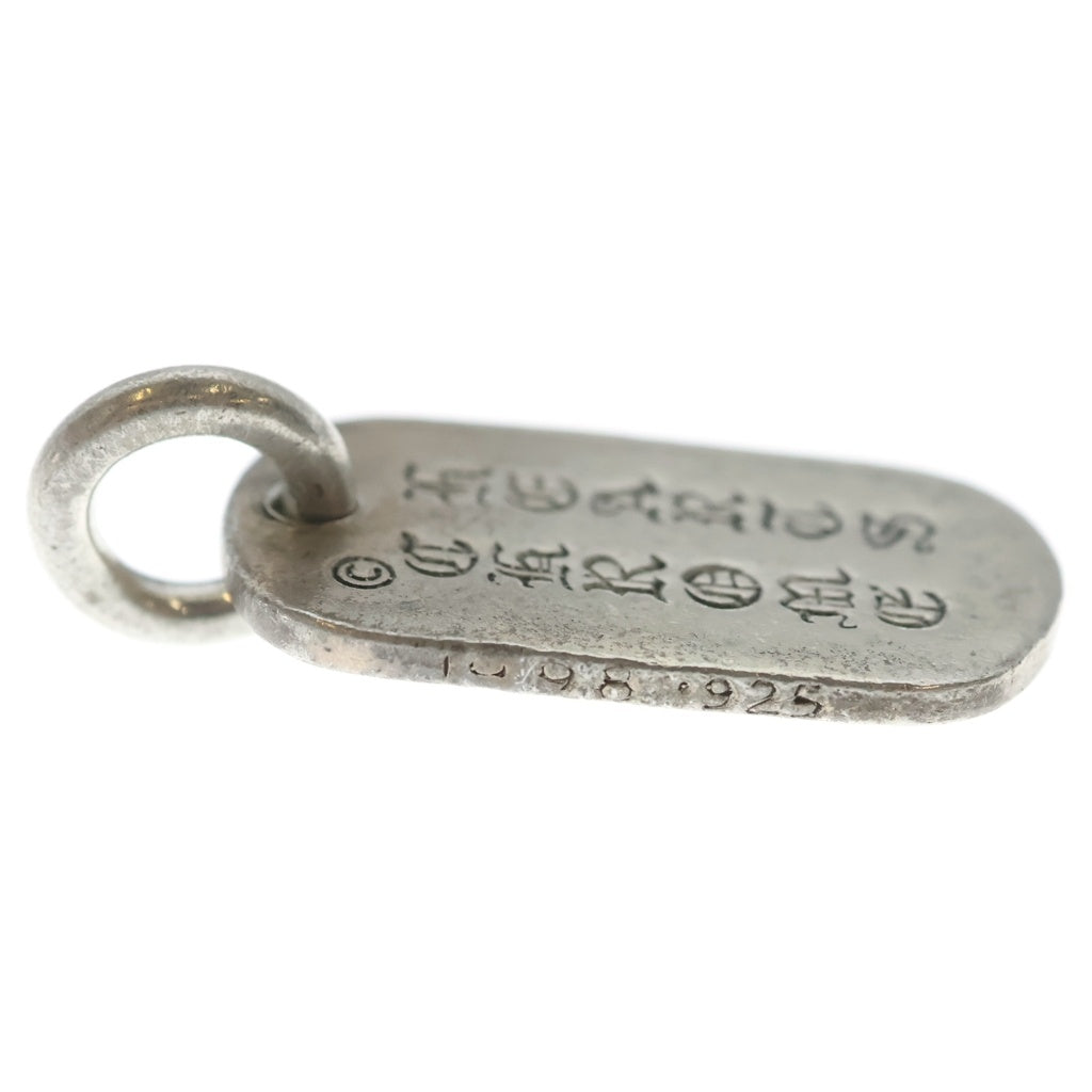 CHROME HEARTS(クロムハーツ) D TAG SML スモールドッグタグ セメタリーエングレイブオールドシルバーネックレストップ シルバー