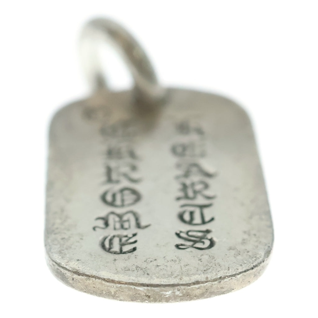 CHROME HEARTS(クロムハーツ) D TAG SML スモールドッグタグ セメタリーエングレイブオールドシルバーネックレストップ シルバー