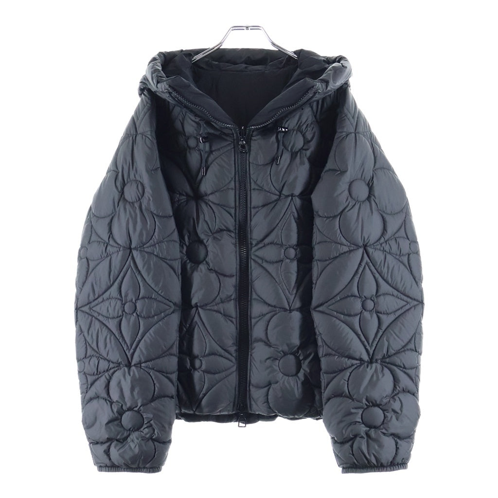 LOUIS VUITTON(ルイヴィトン) 19AW モノグラム リバーシブル パファージャケット ダウンジャケット フード ジップアップ ブラック HIB47WRSB