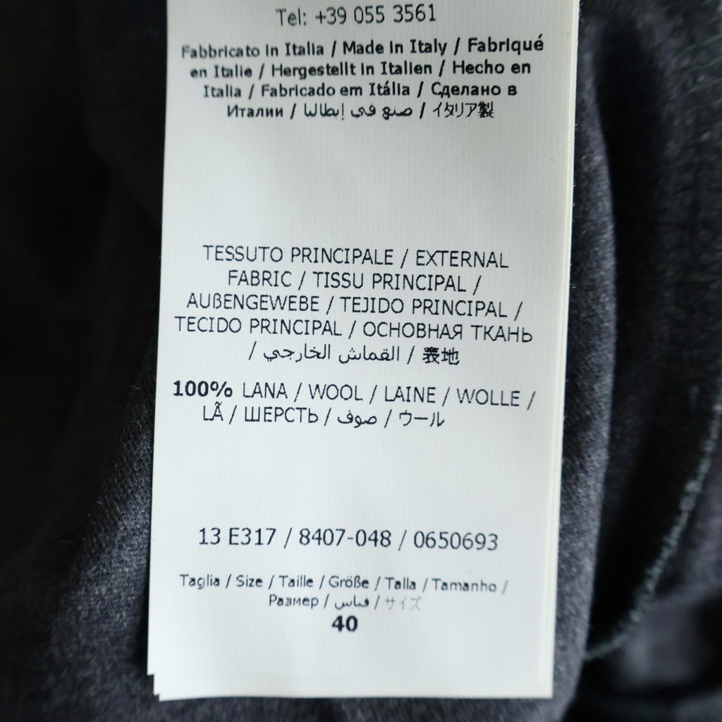 FERRAGAMO(フェラガモ) フレアワンピース 七分丈 グレー ウール×レザー FZC580 4P1 レディース