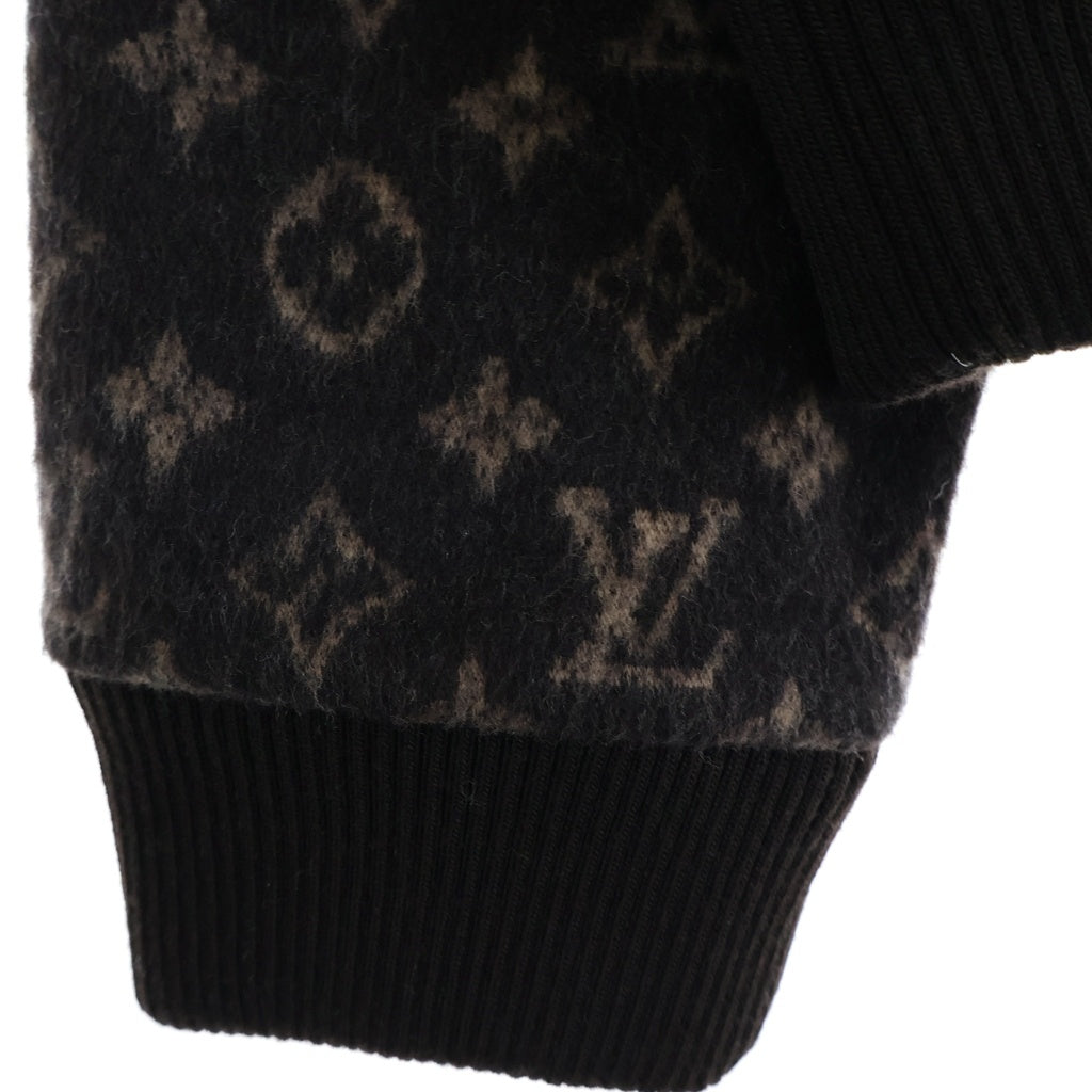 LOUIS VUITTON(ルイヴィトン) モノグラム フェイデッド プレイド フーディ パーカー ウール ブラウン×グレー 1AJCB0