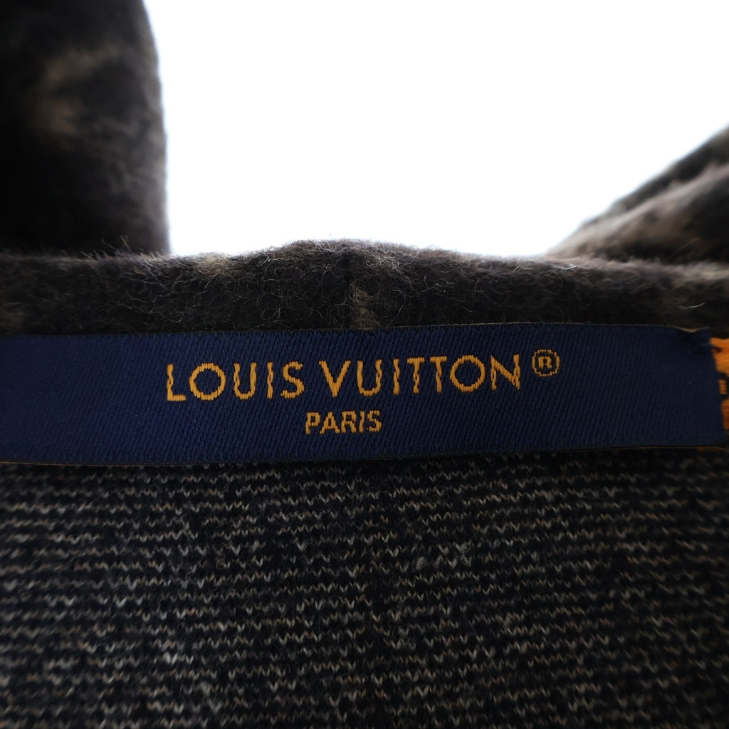 LOUIS VUITTON(ルイヴィトン) モノグラム フェイデッド プレイド フーディ パーカー ウール ブラウン×グレー 1AJCB0