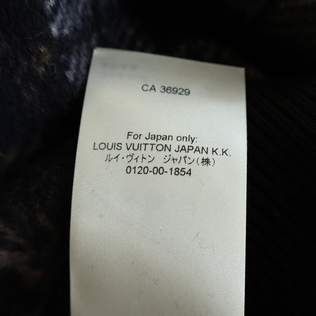 LOUIS VUITTON(ルイヴィトン) モノグラム フェイデッド プレイド フーディ パーカー ウール ブラウン×グレー 1AJCB0