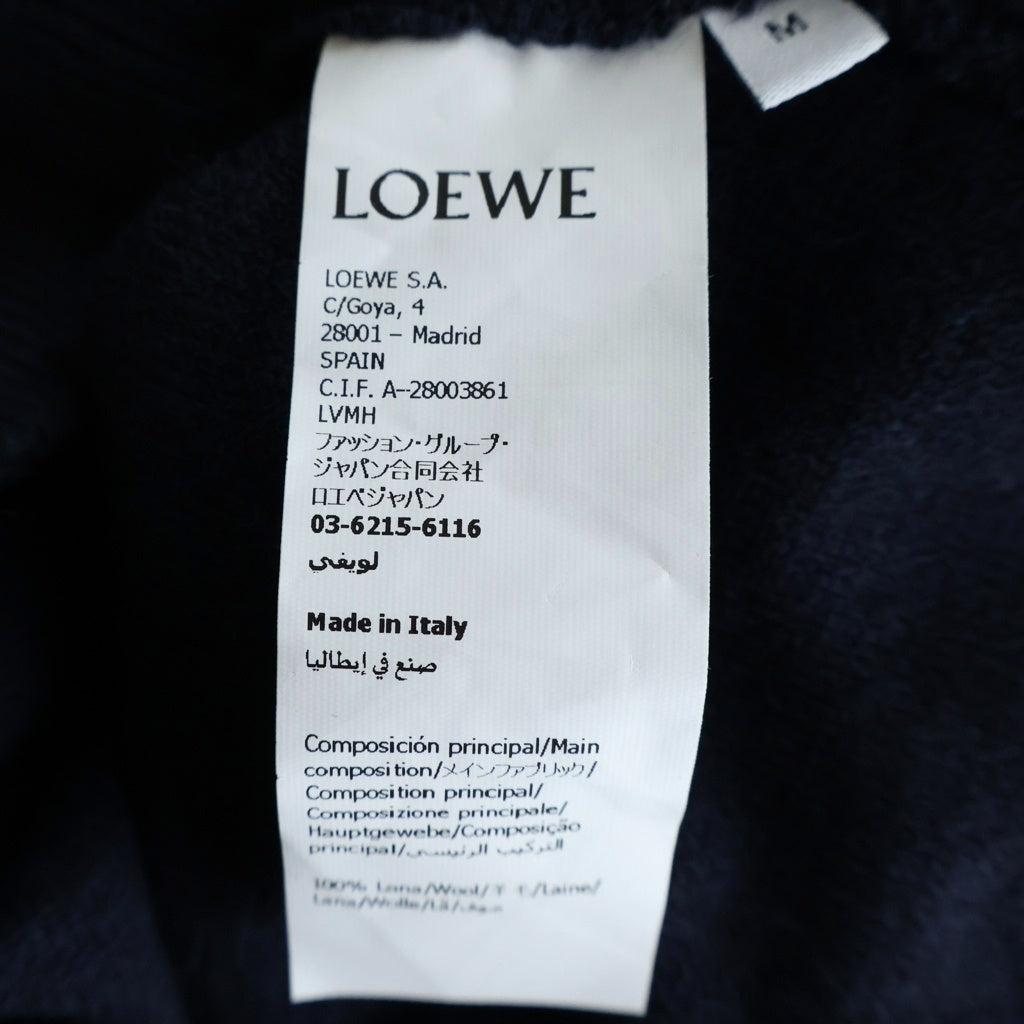 LOEWE(ロエベ) アナグラム ジップアップ フーディー パーカー ネイビー ポリエステル H526Y16KAT