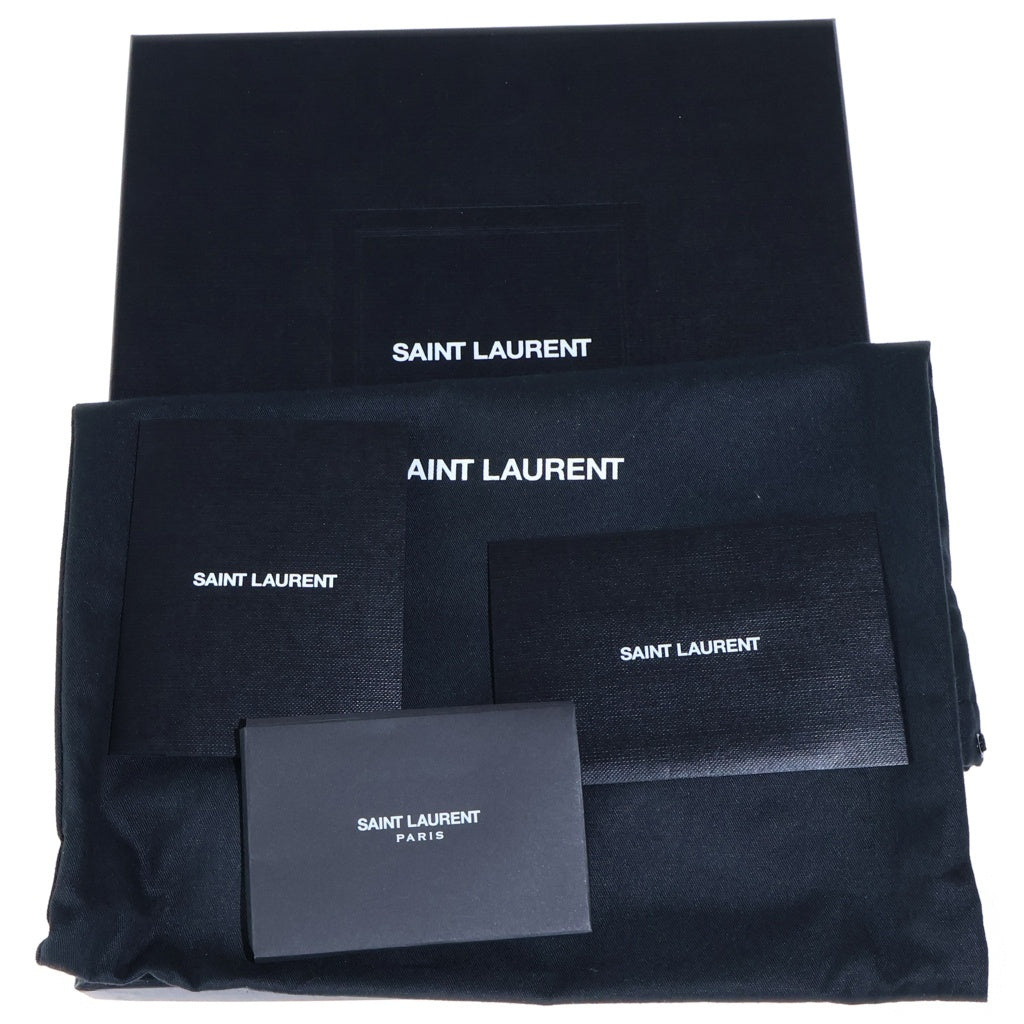 SAINT LAURENT PARIS(サンローランパリ) ロゴ カサンドラ クラッチバッグ キャビアスキン ブラック 453249 レディース