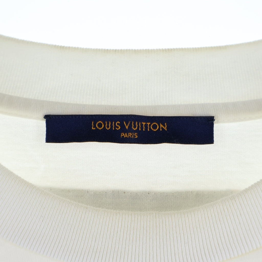 LOUIS VUITTON(ルイヴィトン) エンボスLV ロゴ Tシャツ カットソー ホワイト #M RM222Q DT3 HNY55W
