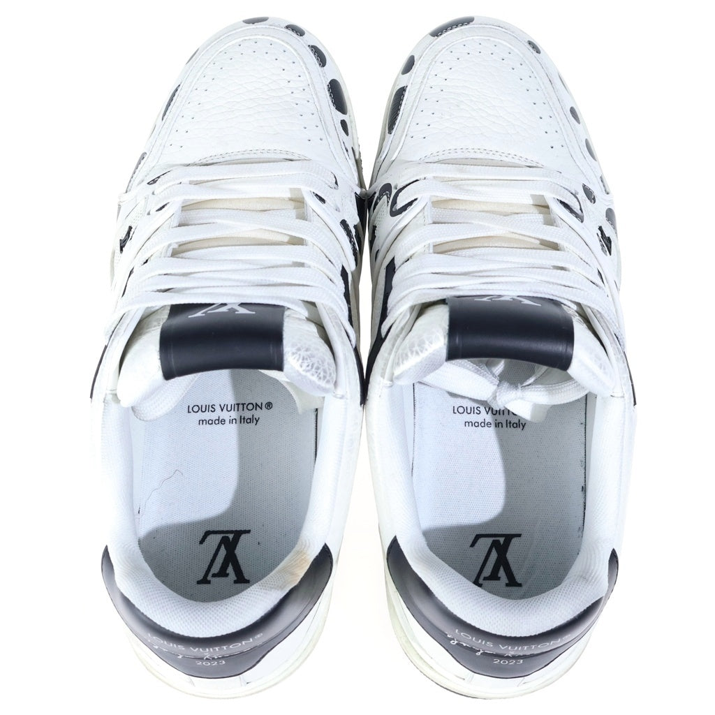 LOUIS VUITTON(ルイヴィトン) 23SS ×YK 草間彌生 LVトレーナー ライン ドット ローカットシューズ スニーカー ホワイト/ブラック 1AB8JL