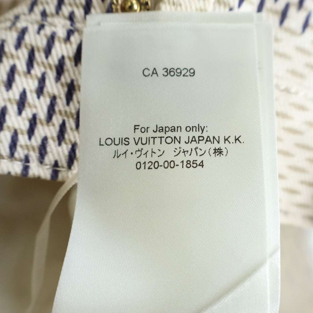 LOUIS VUITTON(ルイヴィトン) 22SS ダミエ 総柄スカート コットン ロゴ ホワイト RW221W KE3 FMSK20 レディース
