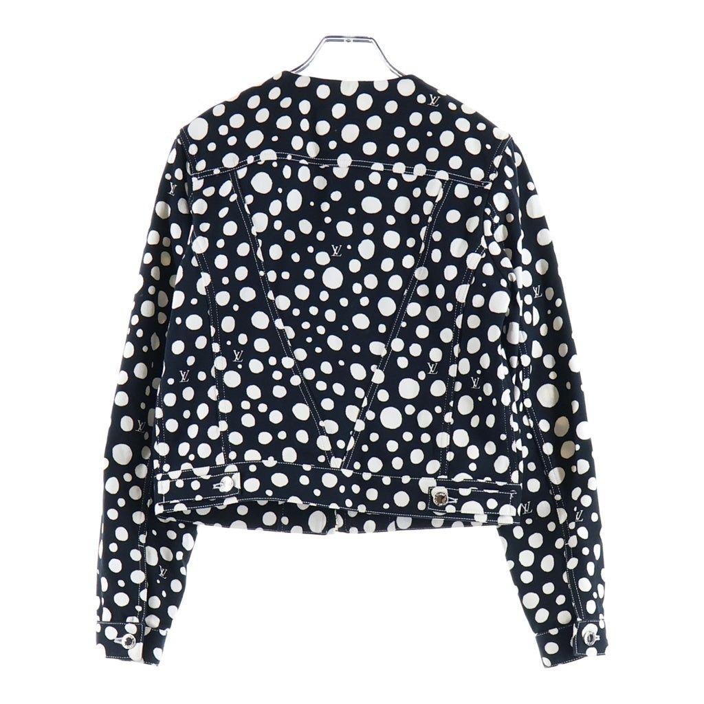 LOUIS VUITTON(ルイヴィトン) ×YK インフィニティドット ジップアップ ノーカラージャケット コットン ブラック/ホワイト RW231J U84 FOJA32 レディース
