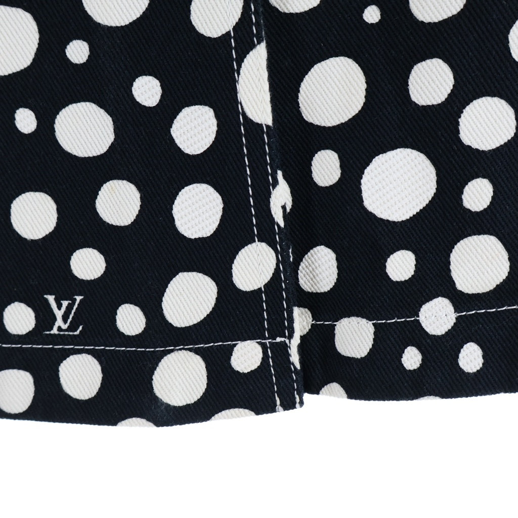 LOUIS VUITTON(ルイヴィトン) ×YK インフィニティドット デニム総柄スカート コットン ブラック/ホワイト RW231J U84 FOSK17 レディース