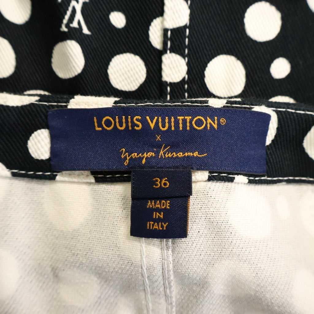 LOUIS VUITTON(ルイヴィトン) ×YK インフィニティドット デニム総柄スカート コットン ブラック/ホワイト RW231J U84 FOSK17 レディース