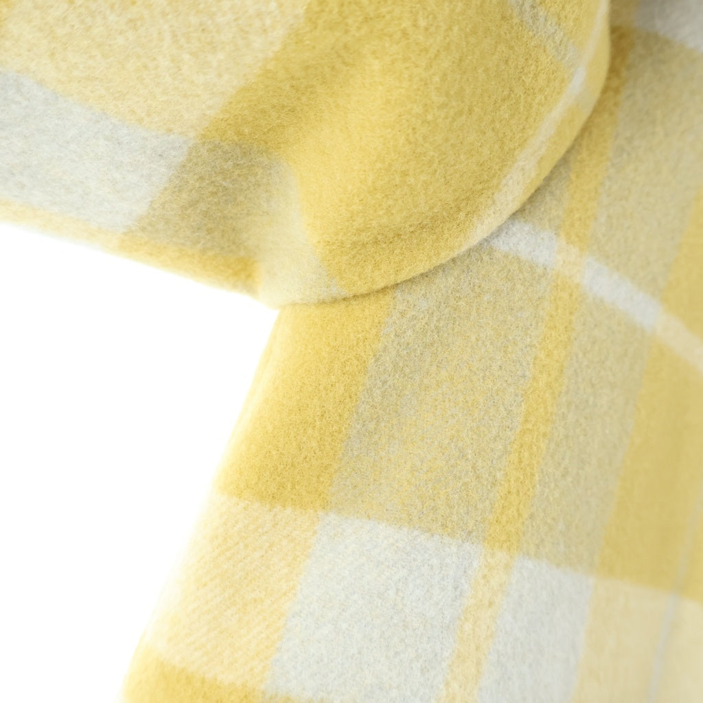 Aquascutum(アクアスキュータム) ウール チェック柄ピーコート ショートコート イエロー S6400 5003450130 レディース