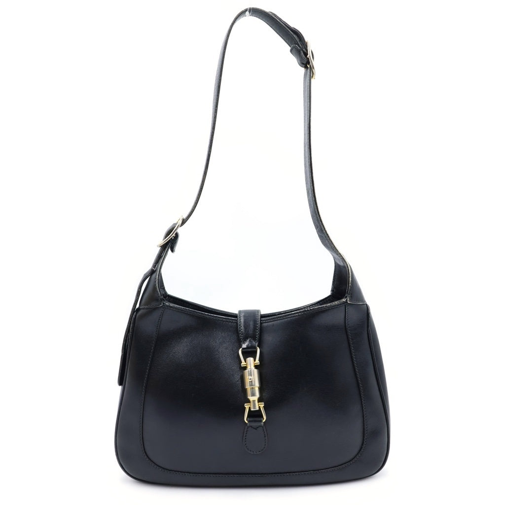 GUCCI(グッチ) ジャッキー 1961 ショルダーバッグ ブラック レザー ゴールド金具 レディース