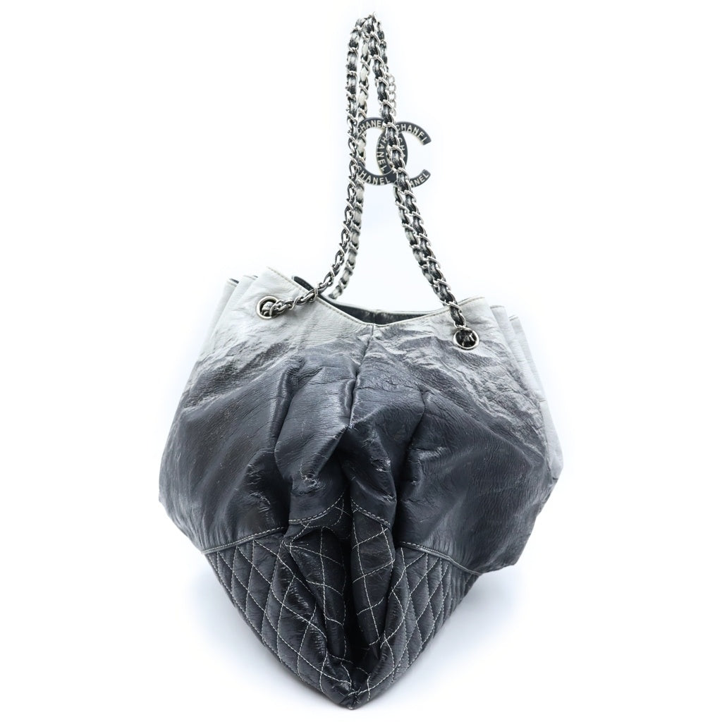 CHANEL(シャネル) メルローズ カバス チェーン2WAYバッグ トートバッグ ハンドバッグ グレー ブラック シルバー金具 レディース